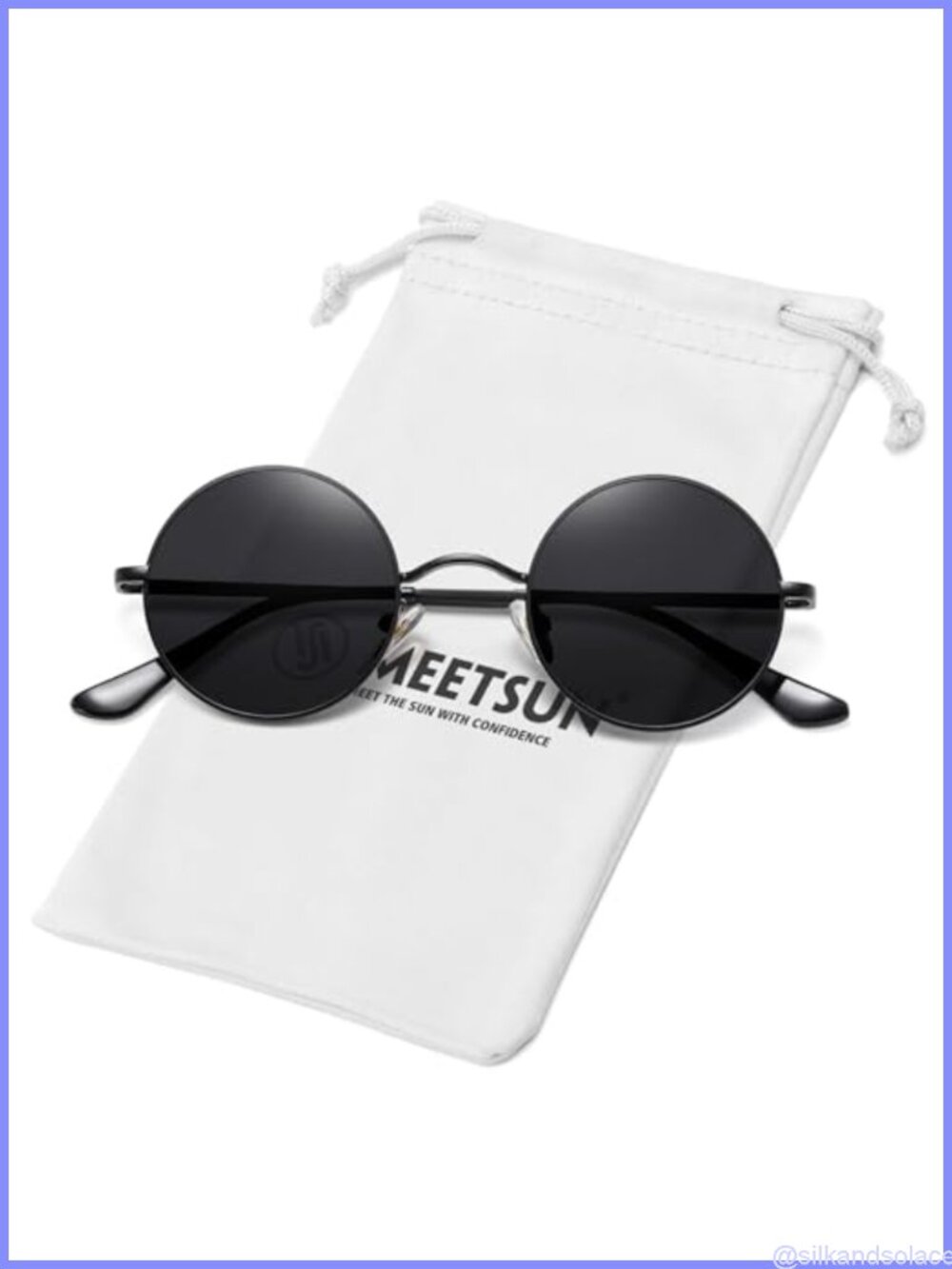 Small Round Polarized Sunglasses UV400 Metal Frame Retro Festival